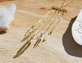 Feather Moonstone Necklace, Jewellery, Sun Moon Nation, Shannon Ross, Vancouver